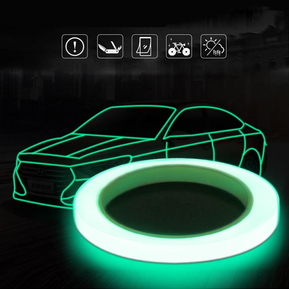 Bicycle Luminous Reflective Tape Sticker Outdoor Road Safety Tapes 1cm*8m DIY Riding Warning Glow Dark Night Reflective Sticker