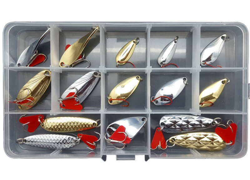 16/25/35 st/mycket skedbete set 2g/4g/6g/8g/12g lockbitset i blandad storlek spinnerbait gädda fiskedrag havsfiske saltvatten  j401