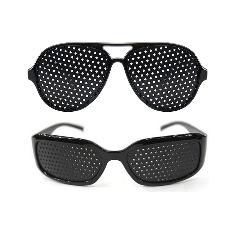 Anti-Myopie Astigmatismus Brille Sehkorrektur Müdigkeit Pin Loch Brille mit Löchern für Männer Frauen Verbesserung der Sehkraft: Blau