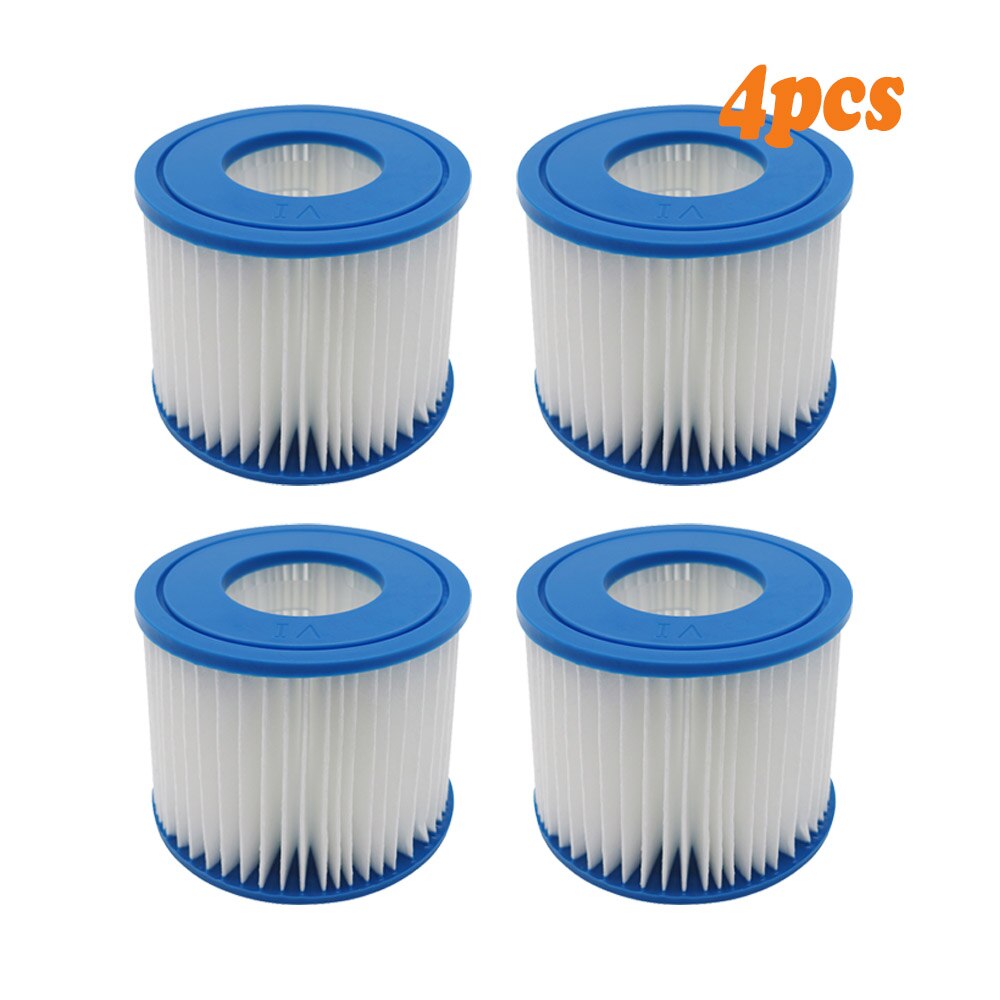 Filtro de repuesto para piscina Bestway Flowclear, cartucho de reemplazo tamaño VI, Lay-Z Spa, Miami, Vegas, Palm Springs, París: 4 PCS
