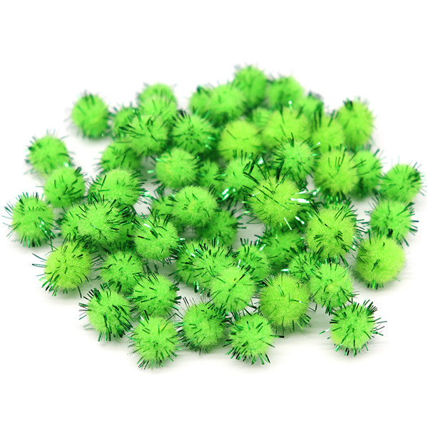 144pcs ongeveer 10mm Pluizige Zachte Pom Poms Pompoms ballen Handgemaakte Bruiloft Decor Voor DIY Kinderen Speelgoed Craft Supplies materialen YJ0702: Green