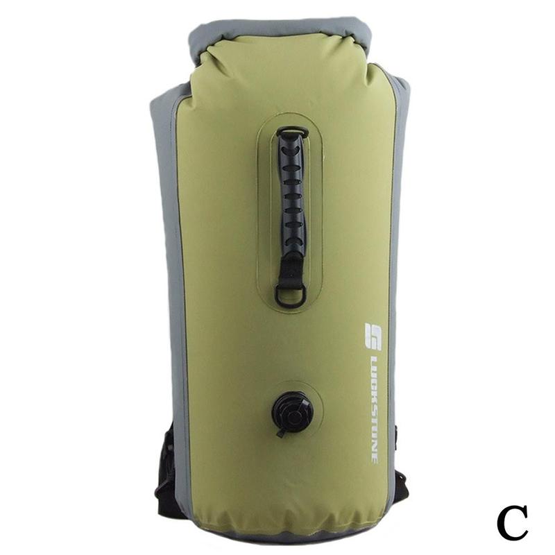 Outdoor Floating Bag 60l Waterproof And Inflatable Backpack River Backpack Camping Rafting Sports Large Water Capacity Z0n8: C