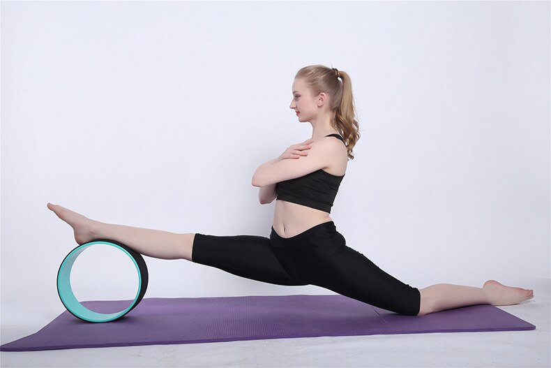 Yoga hjul komfortabelt dharma yoga prop hjul, perfekt tilbehør til at strække og forbedre tilbagebøjninger