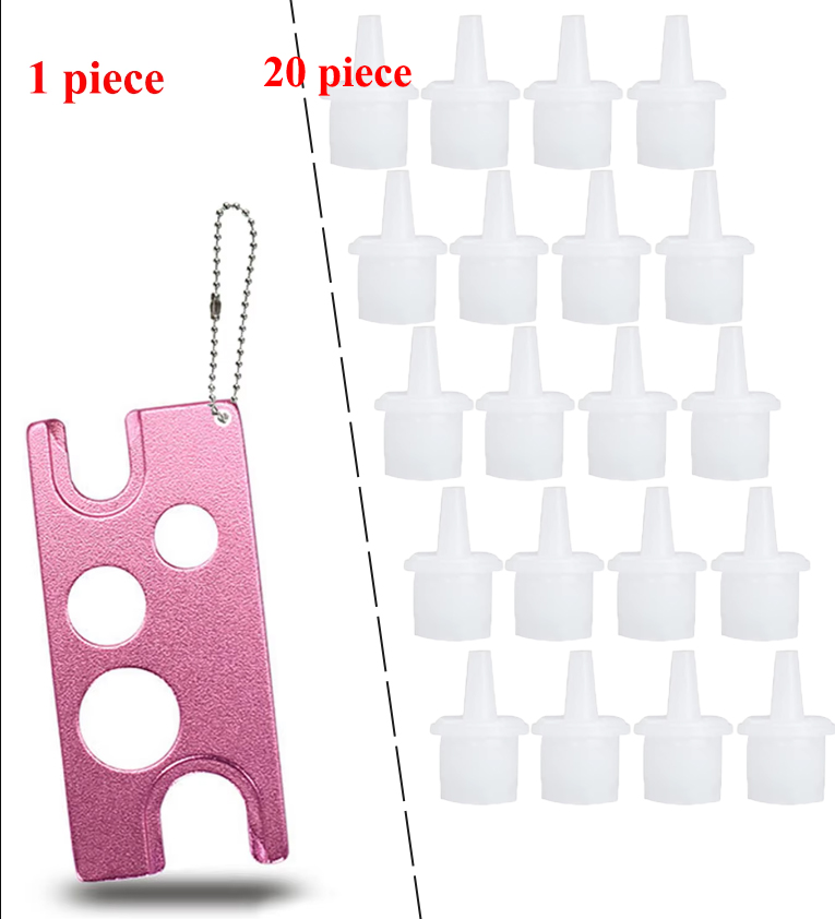 Wimpers lijm lijm cap Universele Wimperlijm Vervanging Fles Mond Hoofd Mondstuk Speciale Plug Lijm Gebruik Anti-Blocking: Ivoor