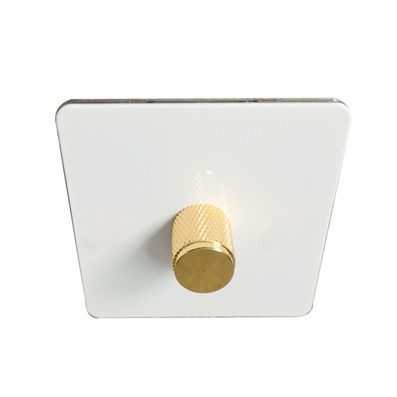 Wallpad simple LED gradateur interrupteur 1Gang électrique lumière luminosité régulateur Antique laiton norme ue avec griffes: WHITE-B