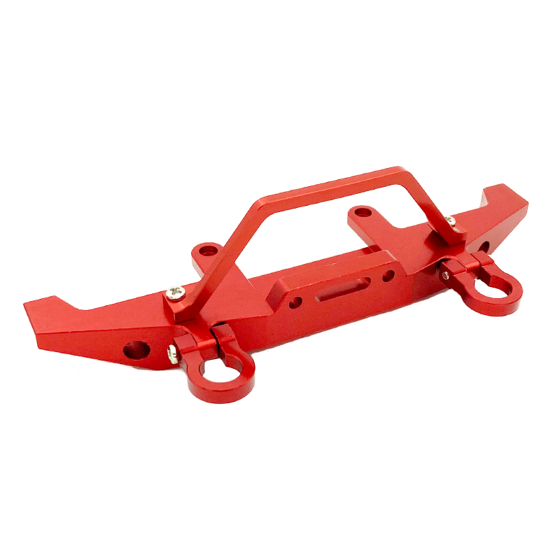 Parachoques delantero anticolisión de Metal, adecuado para WPL C14 C24 C24-1 1/16, piezas de mejora de pista de camión 4WD para coche de Control remoto: Rojo