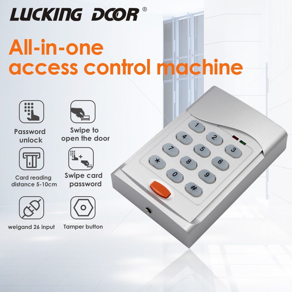 125Khz RFID Access Control Machine Keypad WG26 Input Standalone Access Control System 600users