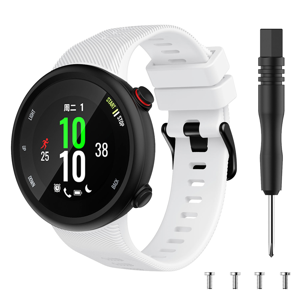 Correa de reloj con herramienta para Garmin Forerunner 45 45S Garmin Swim 2, repuesto de silicona, accesorios para correa de reloj inteligente