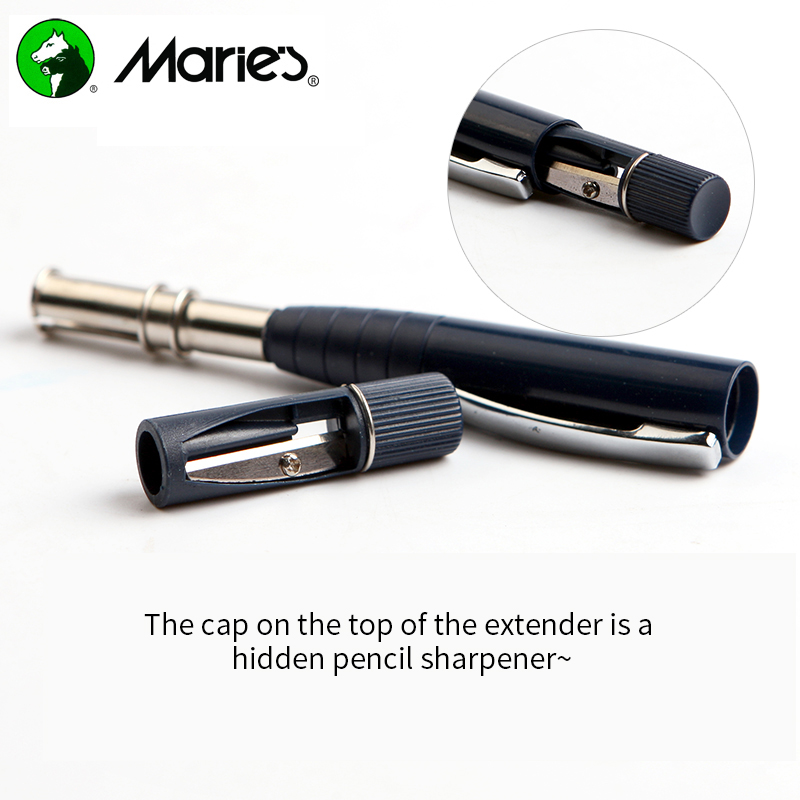 Extender de crayon réglable avec taille-crayon porte-stylo crayon rallongeur outils d'écriture fournitures de bureau scolaires G82012