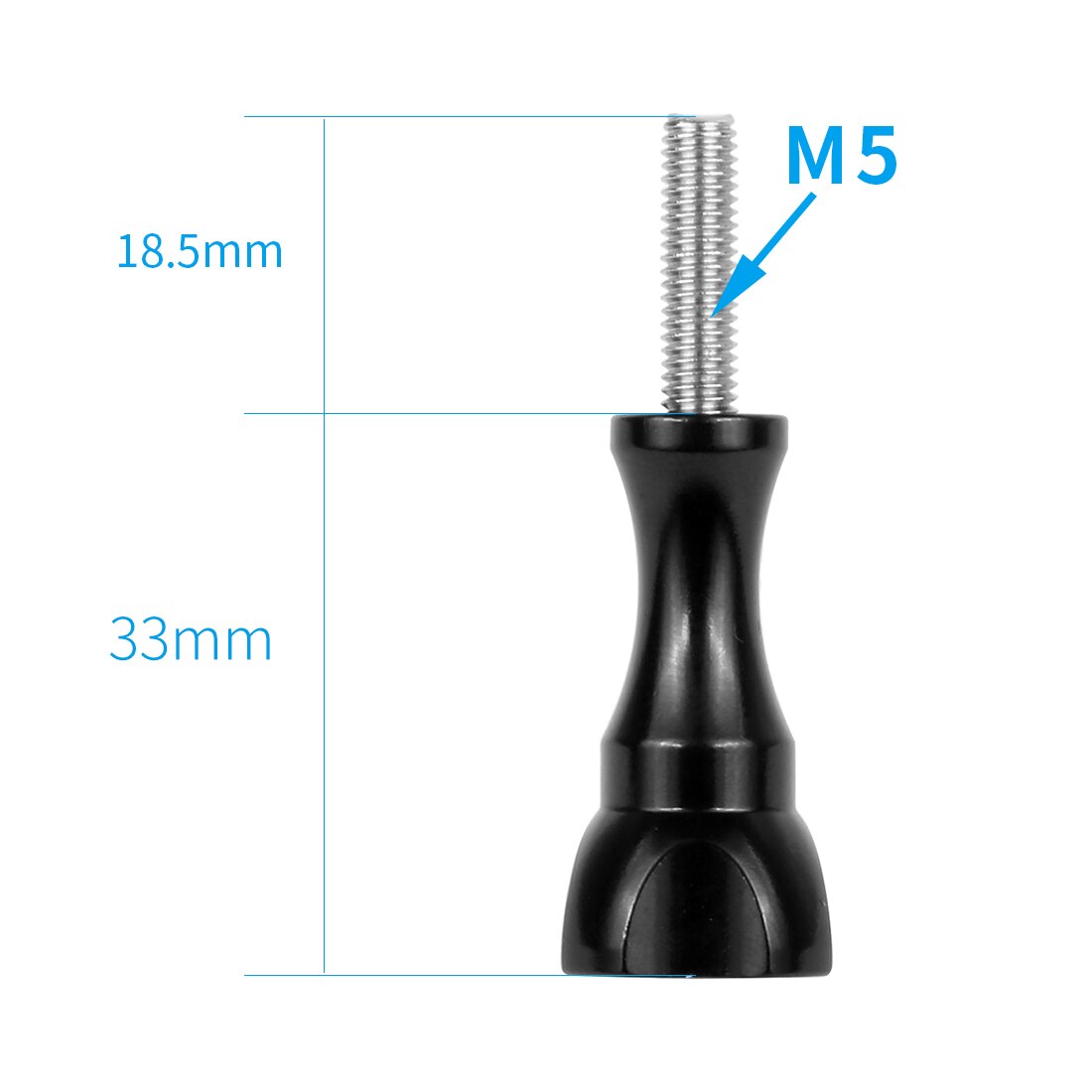 Aluminum Mini Tripod Mount Outdoor Sports Action Video Camera Base Adapter with M5 Screw Nut for GoPro 9 8 7 1/4&quot; Screw Monopod: M5x18mm Screw B