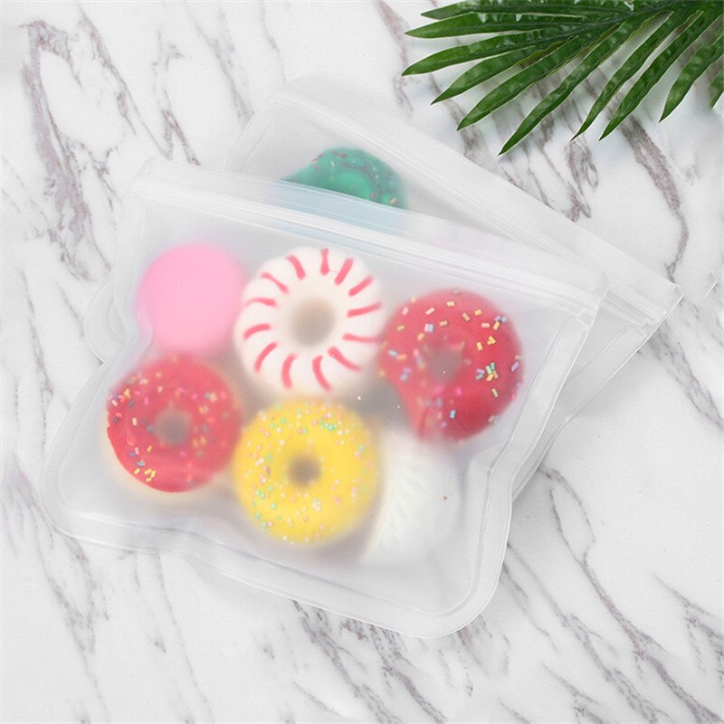 Silicone Food Storage Containers Leakproof Containers Reusable Stand Up Zip Shut Bag Cup Fresh Bag Food Storage Bag Fresh Wrap