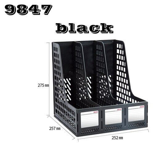 Delikatessen 78981 kunststoff Dokument Kasten mit stift Stand HÜFTEN datei korb datei tablett dokumente Verwaltung blau schwarz grau farben Optional: 9847-Schwarz