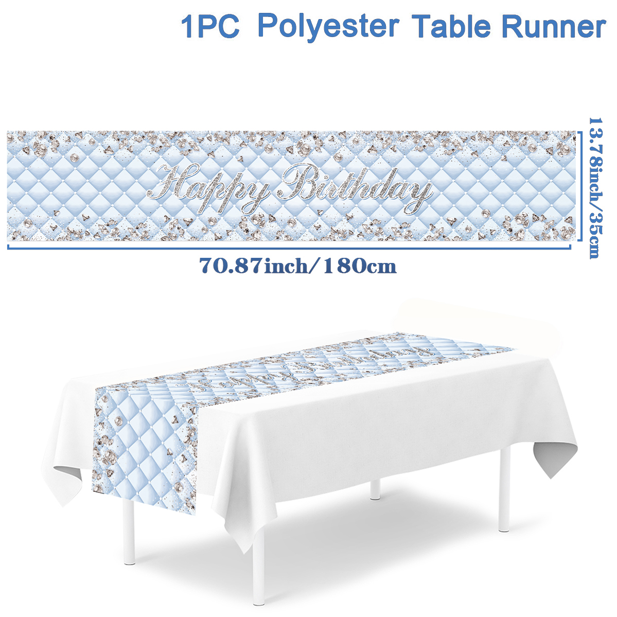 Chemin de Table d'anniversaire en or noir, couverture de Table d'anniversaire, nappe, décoration de fête pour la maison, anniversaire adulte, 18 30 40 50