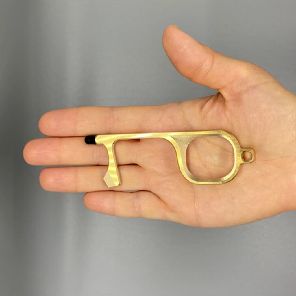 Non-contact Safety Door Opener Contactless Safety Door Opener Protection Isolation Brass Key Handles Clean-Key#W