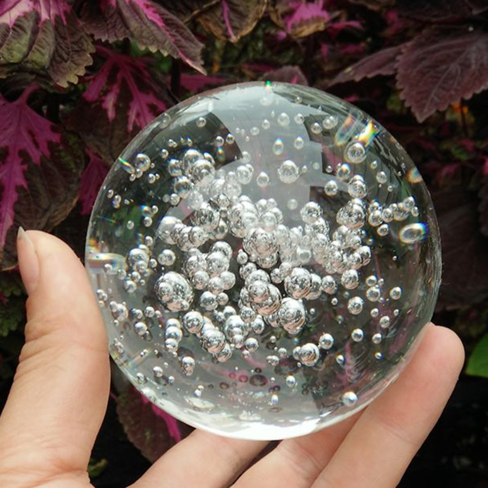 Transparent Glass Crystal Ball 30/40/80/100mm Sphere Photography Photo Shooting Props Lens Clear Round Artificial Ball Decor