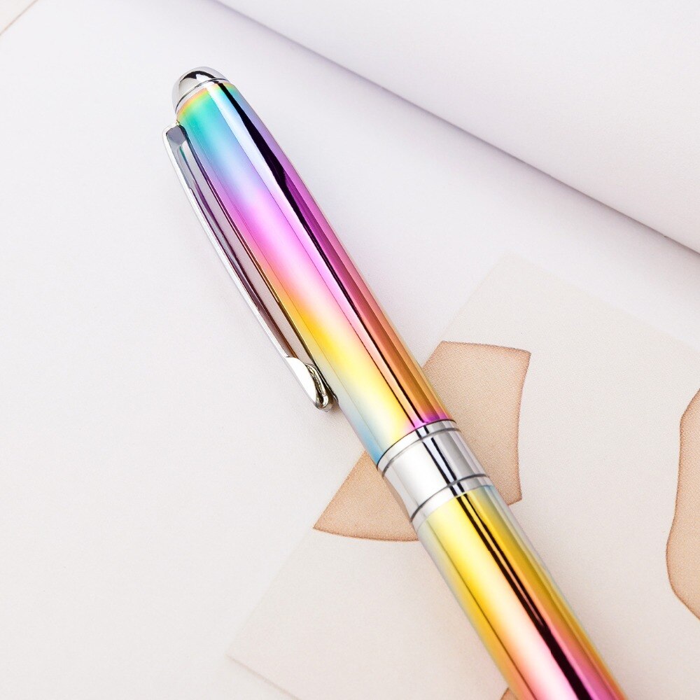 High grade metal pen rotating ballpoint pen school writing office signature pen stationery
