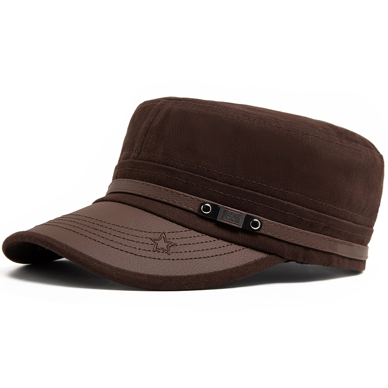 Sombrero plano para mujer, gorra de béisbol con ala de cuero PU a la para hombre, tela de algodón suave, visera informal, sombrero de camionero ajustable para otoño y verano: Blanco