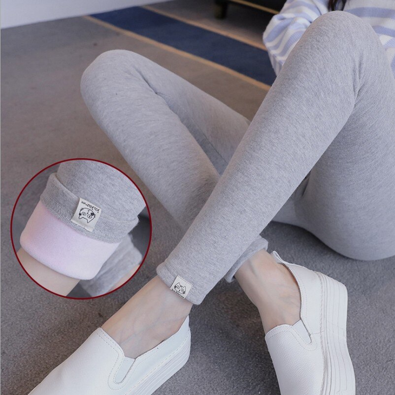 Maternity Pants Comfortable Elastic Casual Maternity Trousers Solid Color Thin Trousers Pregnant Capris Britches Knitted Legging: light gray / M