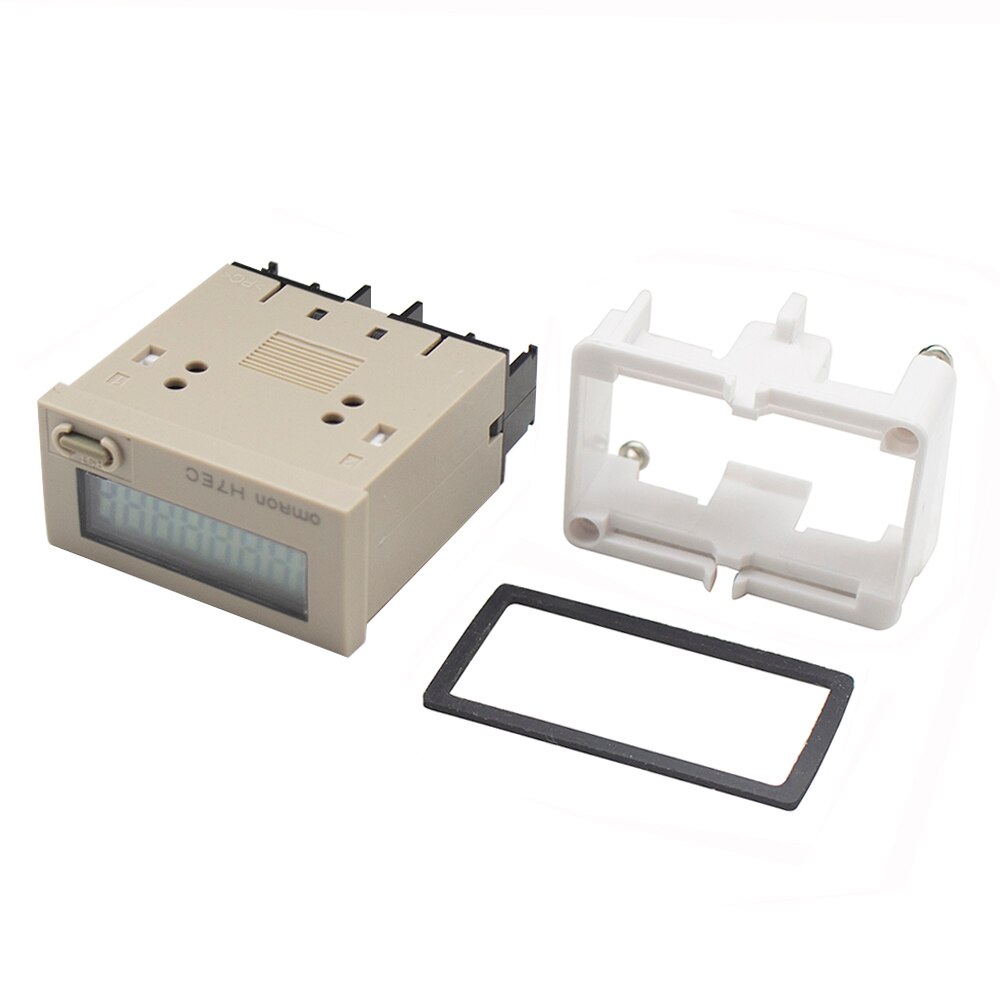 Non-Voltage 8 Digits Screw Terminal Resettable Digital Tachometer Dispaly Time Counter H7EC-N 0 to 99999999 Hours