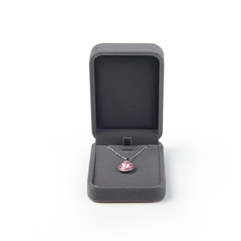 FANXI Grigio tessuto Della Peluche del Regalo Dei Monili per Orecchino Anello Collana Braccialetto Scatola di Imballaggio Organizzatore Dei Monili di Cerimonia Nuziale di Compleanno: Pendant scatola