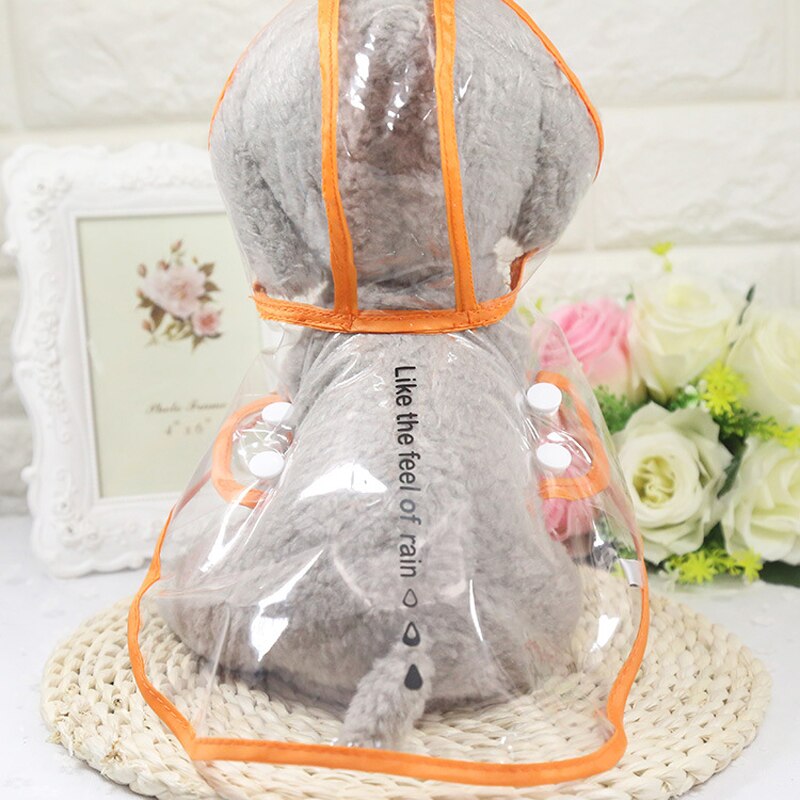 Dog Raincoat Cats Pet Clothes Transparent Rain Coat Hoody Waterproof Pets Outdoor Raincoats Small Dogs Clothing XS-2XL