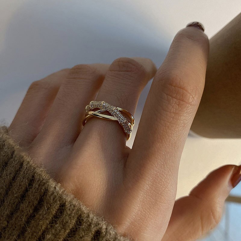 S925 Sterling Silber Ring für Frauen Charme Luxus Geometrie Hochzeit Ring Resizable Schmuck Zubehör