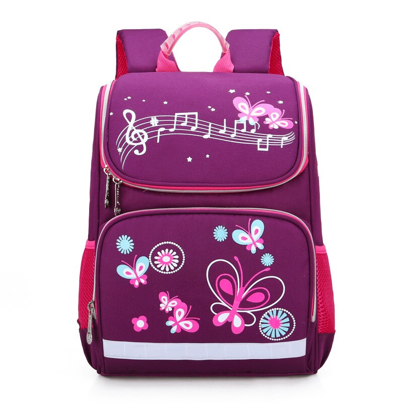 KVKY kinder Große kapazität Rucksack Kind Cartoon Schule Tasche Für Junge Anime Schule Rucksack Für Mädchen Orthopädische Schul: A purple / 32cm20cm42cm