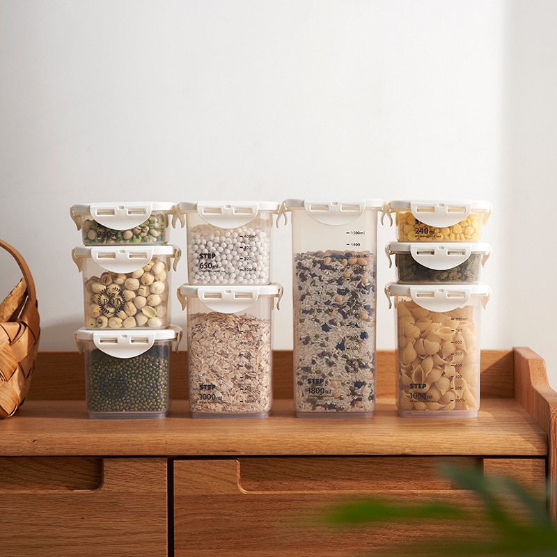 4-volumen versiegelt kunststoff dosen, küche lagerung Kasten, transparent lebensmittel Container kühl zu halten, neue B1 transparent Container WJ112714