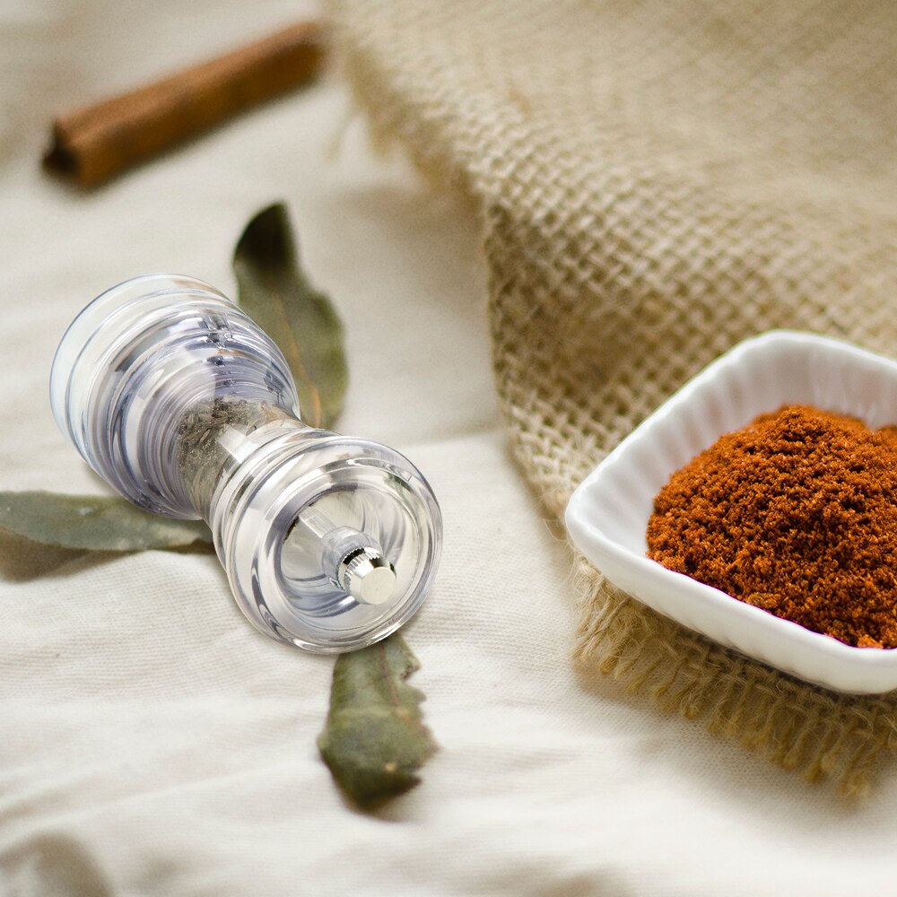 Krydderflaske krydderboks kjøkken krydderkvern oppbevaring flaske krukker gjennomsiktige pp salt pepper spisskummen pulver beholder dingser