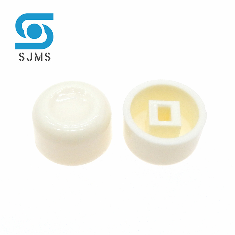 Capuchon de bouton-poussoir Tactile Micro A01, 50 pièces, pour interrupteurs 5.8x5.8, 7x7, 8x8x8.5x8.5mm, 7 couleurs, 13.2x7.8MM: WHITE
