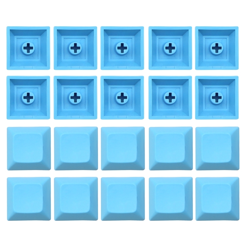 DSA 1U Keycap Set PBT Blank Keycaps DSA Profile 1U Height Keycap Set For Gaming Mechanical Keyboard 20PCS: Blue