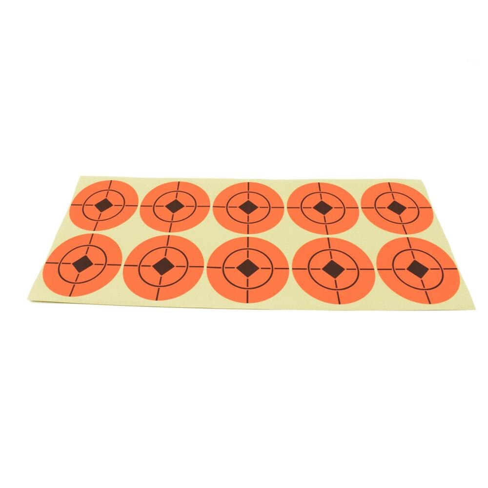 250pcs/25packs Dia.1.96"Orange Target Bullseye Stickers for Shooting Exercises