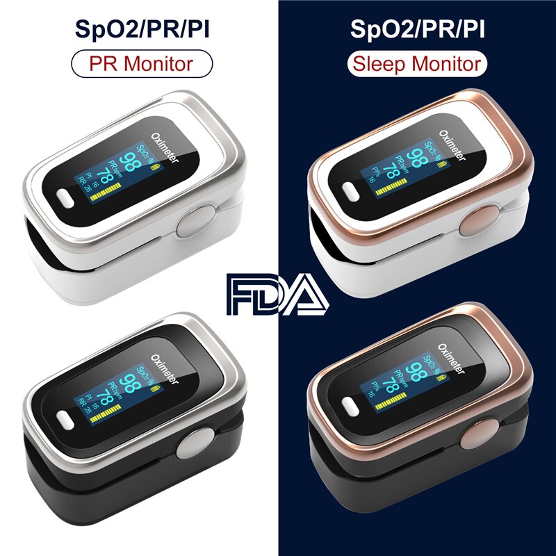 Professionele Pulsoximeter SPO2 Pr Pi Rr Hartslagmeter Oled Vinger Oximeter Draagbare Bloedzuurstofverzadiging Pulse Meter saturatiemeter vinger zuurstofmeter hartslagmeter pulsoxymeter