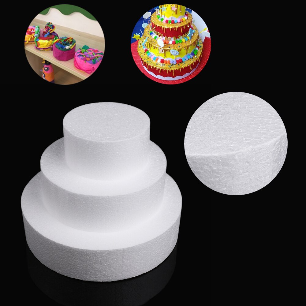 4/6/8/10Inch White Sugarcraft Dummy Party DIY Patrice Model Cake Foam Mould Round Polystyrene Styrofoam Kitchen Accessories
