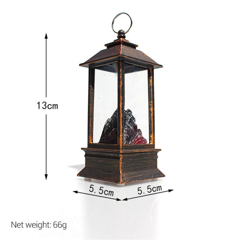 Halloween Lantern wind lamp simulation fire fireplace small wind lamp black carbon flame lamp electronic lamp Christmas luminous