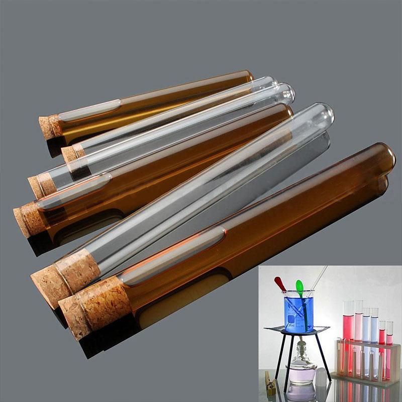 10pcs Labware Accessories Teaching Tools Chemistry Tube&Stopper Glass Cork Stopper School Glassware Tool Kits Kit