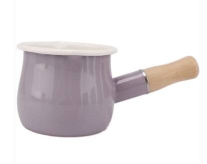 Japanese Mini milk pot induction cooker enamel butter pot single handle soup pot Pan Pan baby pot: E
