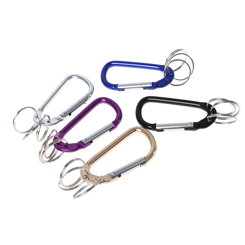 Karabijnhaak klimmen 8cm vergrendelbare type d snelsluiting karabijnhaak gesp gesp hangende aluminium moer rugzak gesp