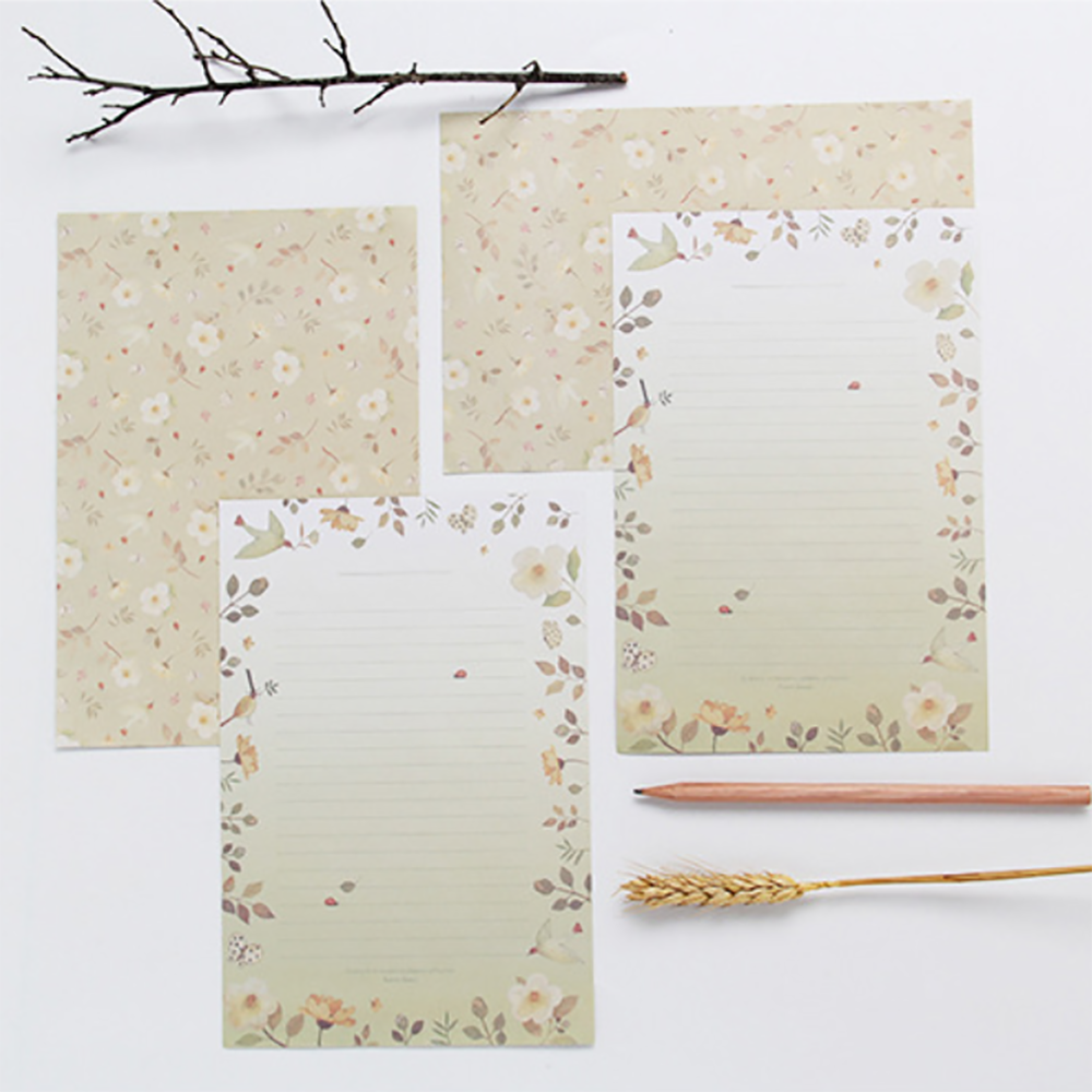 9 Pcs/lot Lovely Floral Pattern Envelope Postcard Wedding Invitation Card Paper Bag Wages Letter Paper Cover Office Stationery