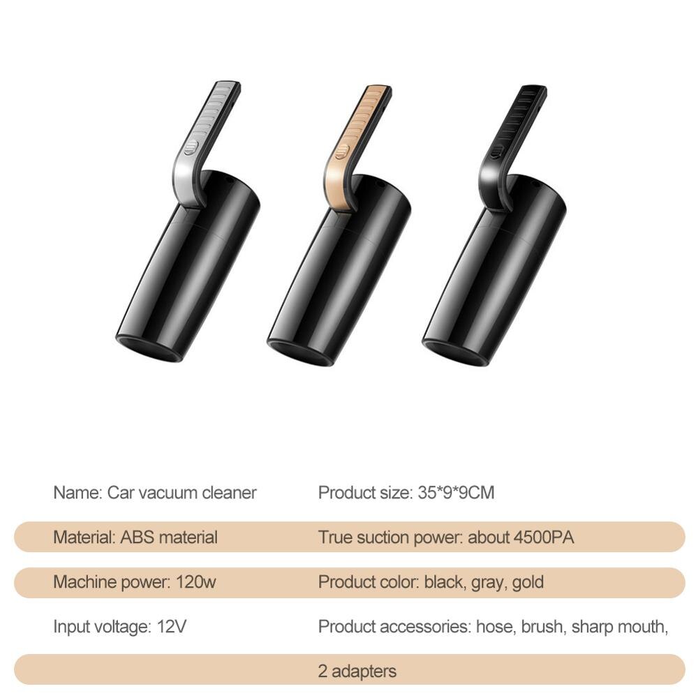 120W 12V 4500Pa Hoge Zuigkracht Auto Stofzuiger Draagbare Handheld Stofzuiger Nat Droog Tweeërlei Gebruik stofzuiger Voor Car Home