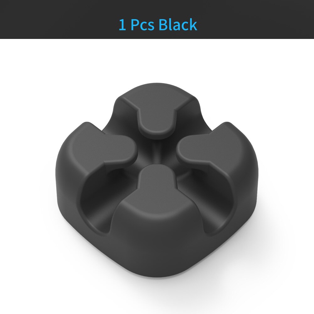 ORICO CBSX Cable Winder Silicone Cable Organizer USB Cable Management Clips Cable Holder For Mouse Headphone Earphone: CBSX Black
