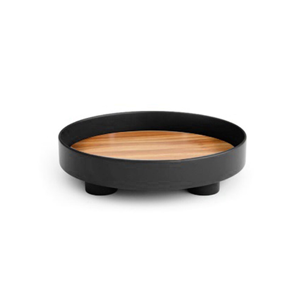 Noordse plastic ronde opberglade voor servies, witte ringenlade, decoratieve sieraden, bureau, bruiloft, keuken, organizerlade: 03