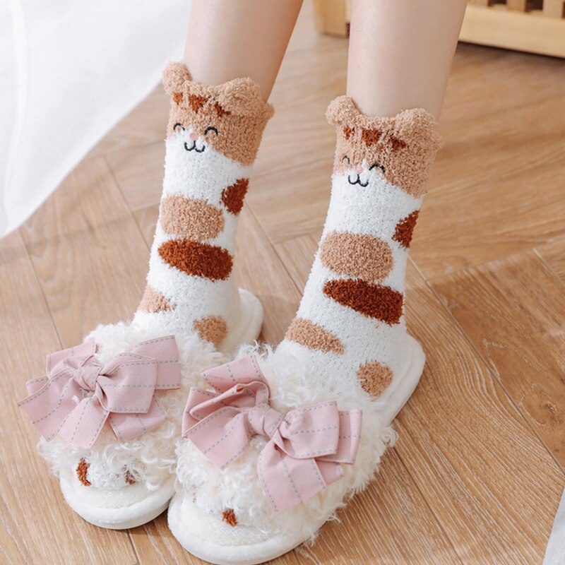 Women's 5 Pack Funny Unicorn & Cat Socks With Ears - Cotton Rich Crew Socks, Cute Novelty Gift