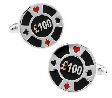 Casino Manchetknopen Gokken Poker Dobbelstenen Koper Manchetknopen en retail: 13