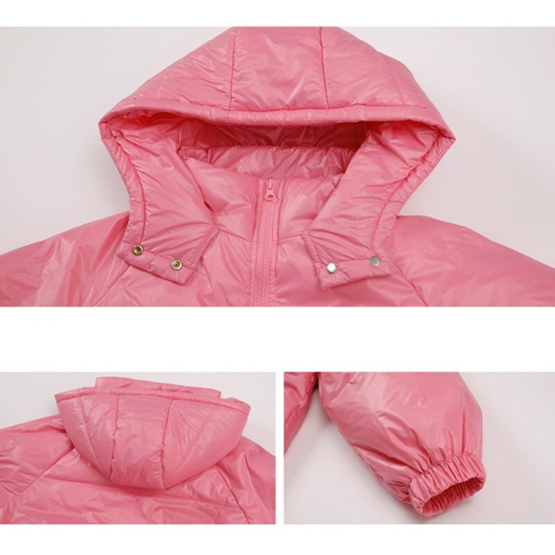 Chaqueta corta con capucha para invierno, plumón de pato blanco suelto coreano, Parkas gruesas para mujer, prendas de vestir sueltas, Tops, novedad de