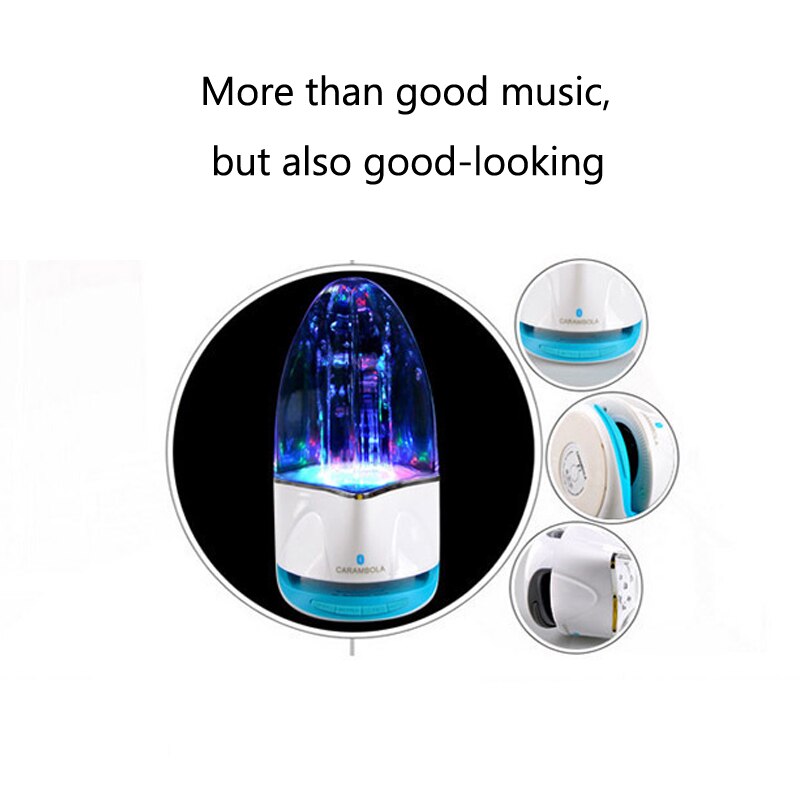 1 ST Water Dans Bluetooth Speakers Kleurrijke Lampen Water Koelers Mobiele Telefoon Computer Card Radio Speaker Subwoofer