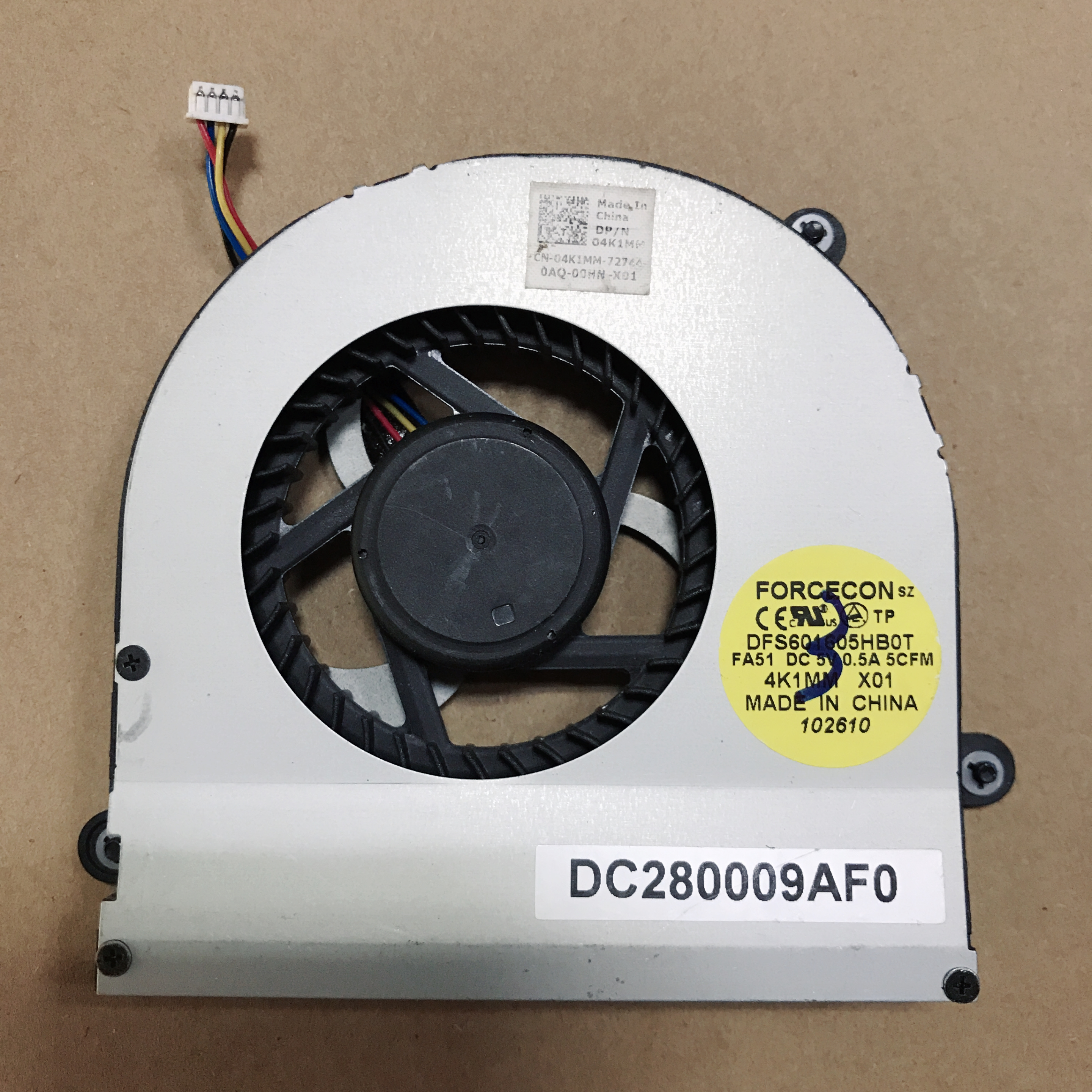 Ventilador para DELL ALIENWARE M17X R3 R4 R5 0XVXVH DC28000CMF0/DC2800099F0 0Y34KC 0GVHX3 DFS531205HC01 FC7U DC28000CNF0 0FKDN8: GPU Fan