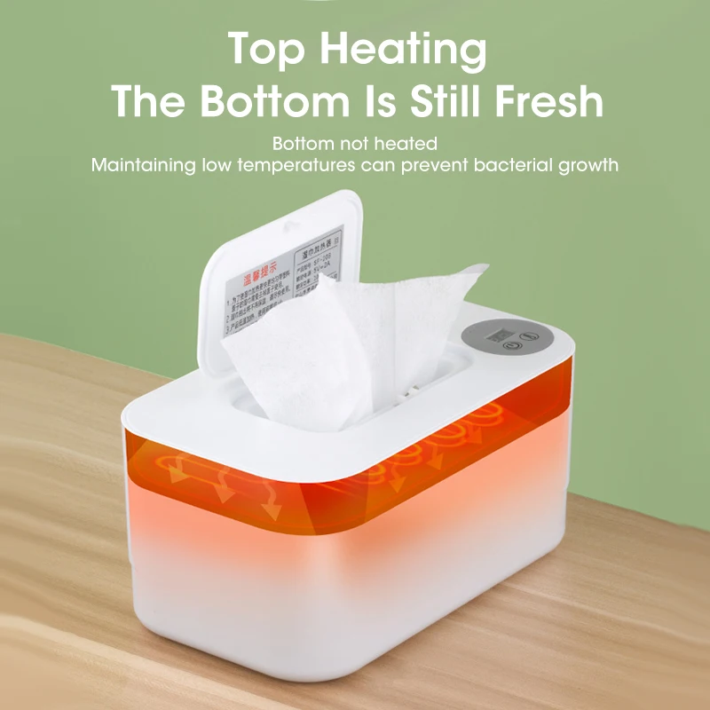 Calentador de toallitas húmedas para bebé, calentador con pantalla LED, dispensador de toallas húmedas, portátil, USB, calentador de toallitas para bebé, caja calefactora para servilletas, hogar/coche