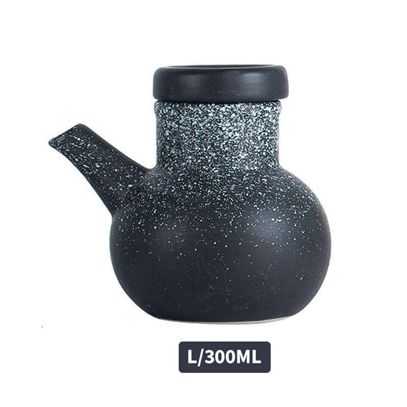 300ml japanilaistyylistä keraaminen öljy-oliivi-annostelija soijakastike kattila pieni etikka kattila kastikepurkki öljypullo astiasto maustepullo: M 02