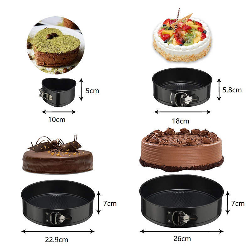 Baking 4 "7" 9 "round heart-shaped cake mould mousse circle Qifeng bread base not touching baking plate